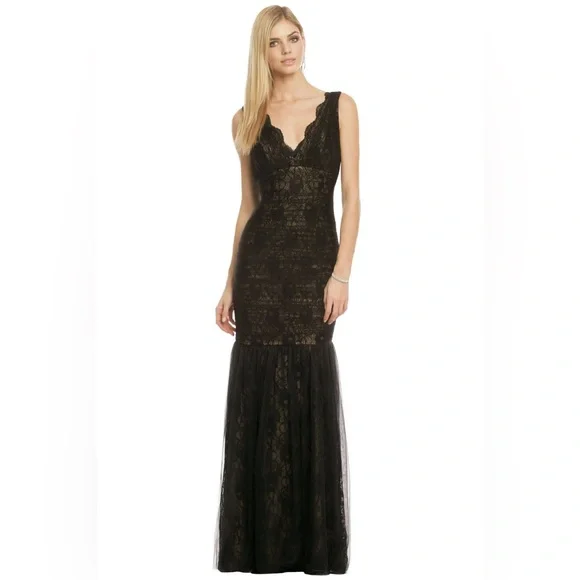 Monique Lhuillier Lusting Over You Black Gown $598 - Picture 2 of 16
